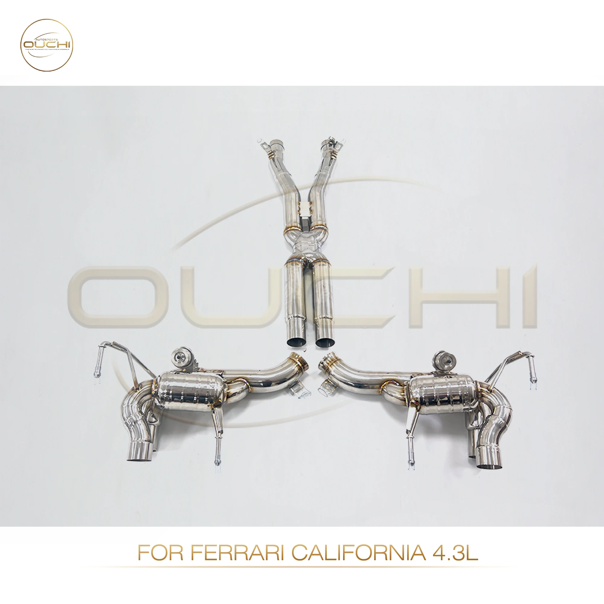 

OUCHI Stainless Steel Exhaust System For Ferrari california 4.3L Auto Custom Valve Muffler Modified Tailpipe and X-tube