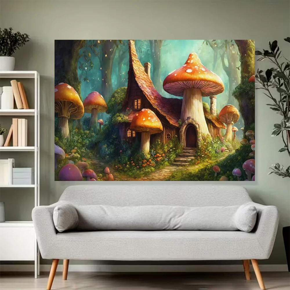 خرافة مسحور الغابات خلفية التصوير الفوتوغرافي بلاد العجائب حالمة الغابة الفطر الطفل حفلة عيد ميلاد الديكور خلفية الدعامة