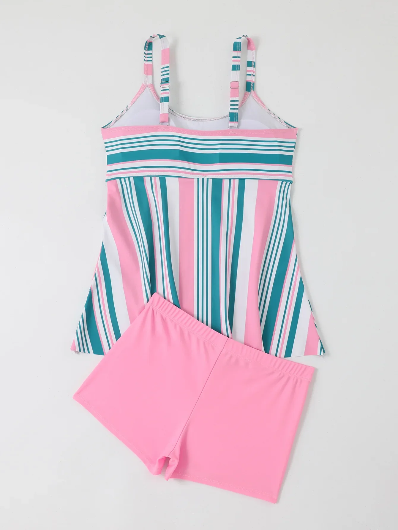 Nuovo costume da bagno donna sexy a righe costume da bagno due pezzi costume da bagno a vita alta tankini con pantaloncini mujer costumi da bagno donna tronco