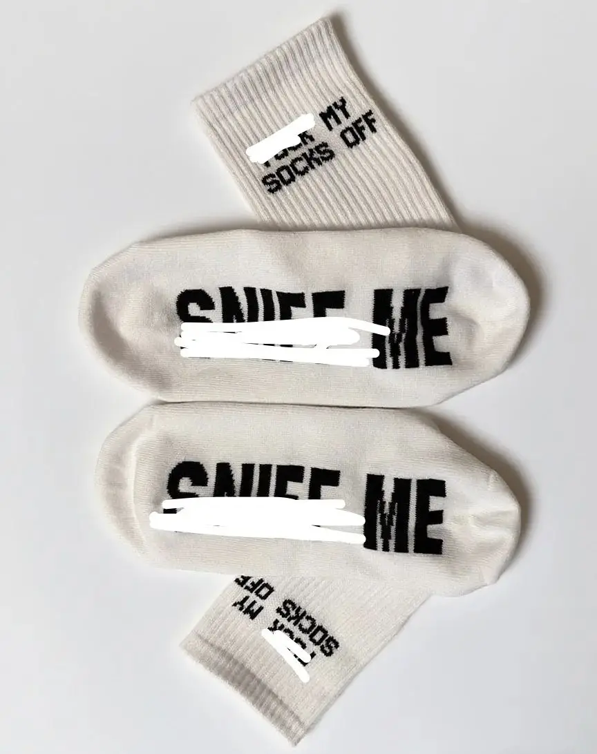 New Fashion Letter Party Socks Men Sports Tube Streetwear Sock Comfortable