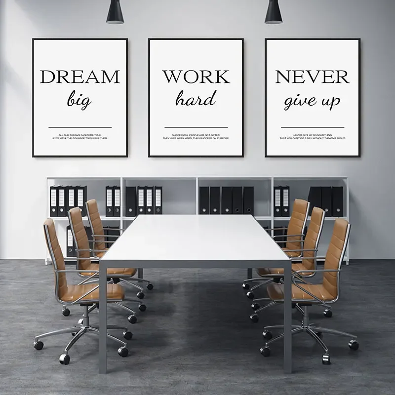Modern Living Room Simple Decorative Picture Inspirational Wall Art Poster Print Positive Quote Painting on Canvas Home Decor