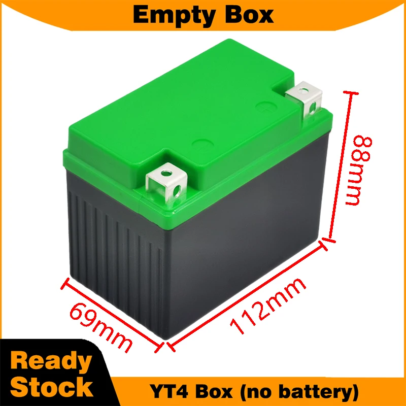 

YT4 Empty battery box for 12V DIY battery pack 18650 32650 starter LiFePO4 battery repair black protective box Black or Green