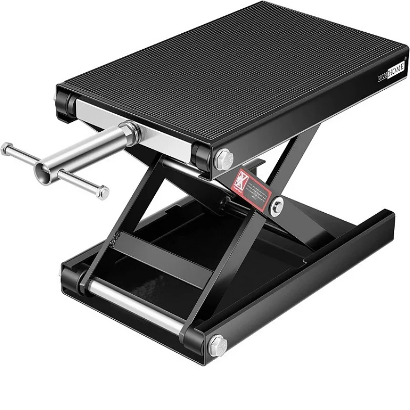 1100LBS Motorcycle Lift MotorBike Center Scissor Jack Stand Covered with Non-Skid Rubber Pad Adjust 190-330mm Height Tools