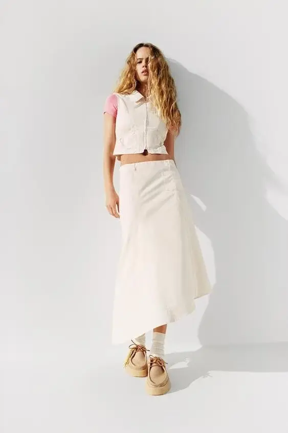 

BB6639 ZA25 summer new women's clothing slimming temperament socialite trendy outfit asymmetrical MIDI skirt 4764402