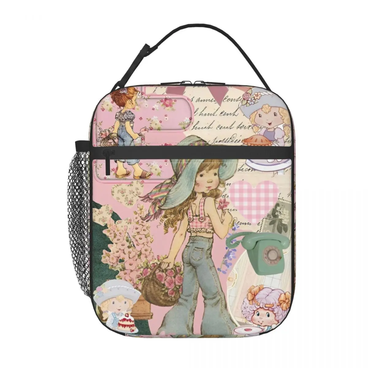 

Sarah Kay Cartoon Flower Girl Thermal Insulated Lunch Bags for Work Cute Painting Portable Food Bag Thermal Cooler Lunch Boxes