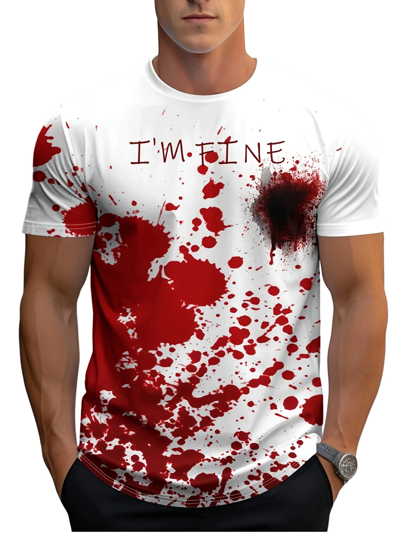 

Men's Slogan Graph Print Short Sleeve Crew Neck T-Shirt Soft, Breathable, Lightweight, Relaxed Fit Tee For Travel, Beach Trips