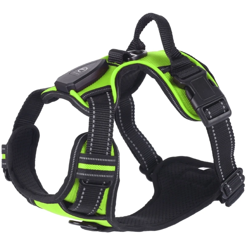 Dog Harness LED Luminous Light Up Pet Chest Strap Vest for Large Dogs Reflective Safety Outdoor Walking Dog Collars Accessories