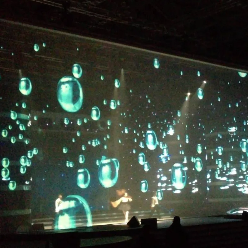 2025 New Holographic Projection Mesh Screen Grey 3d Hologram Effect Mesh Hologram Gauze Projector Stage Screen Mesh Customized