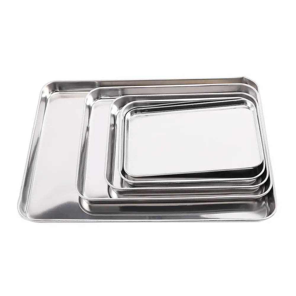 

Chef Stainless Steel Cookie Home Toaster Cookware Baking Sheets Kitchen Steamer Bake Pans Oven Tray