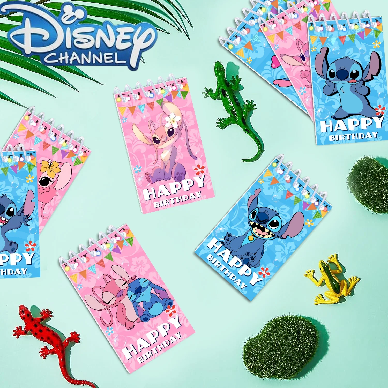 10pcs Lilo & Stitch Cute Stitch Coil notebook full English schedule this week notepad