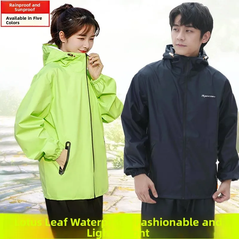 

Универсальный водонепроницаемый комплект: дождевик и брюки для езды на велосипеде, путешествий, вождения, полная защита тела, дождевая одежда для взрослых