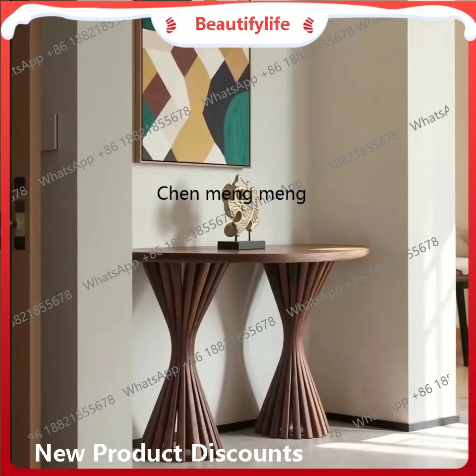 

New Chinese black walnut porch table, antique living room, household solid wood entrance foyer H