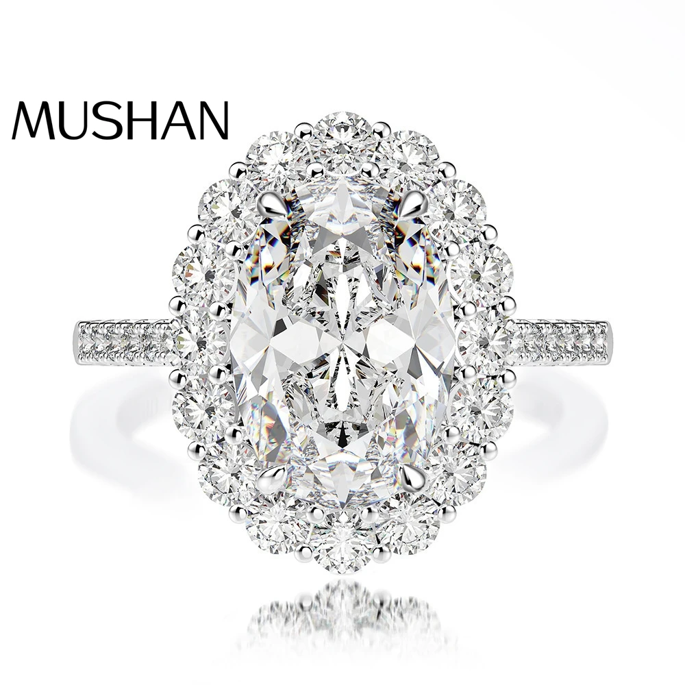 

Ювелирное украшение MuShan: роскошное ожерелье из стерлингового серебра 925 пробы с муассанитом, современное повседневное, для женщин, с родиевым покрытием, патент MST, кулон