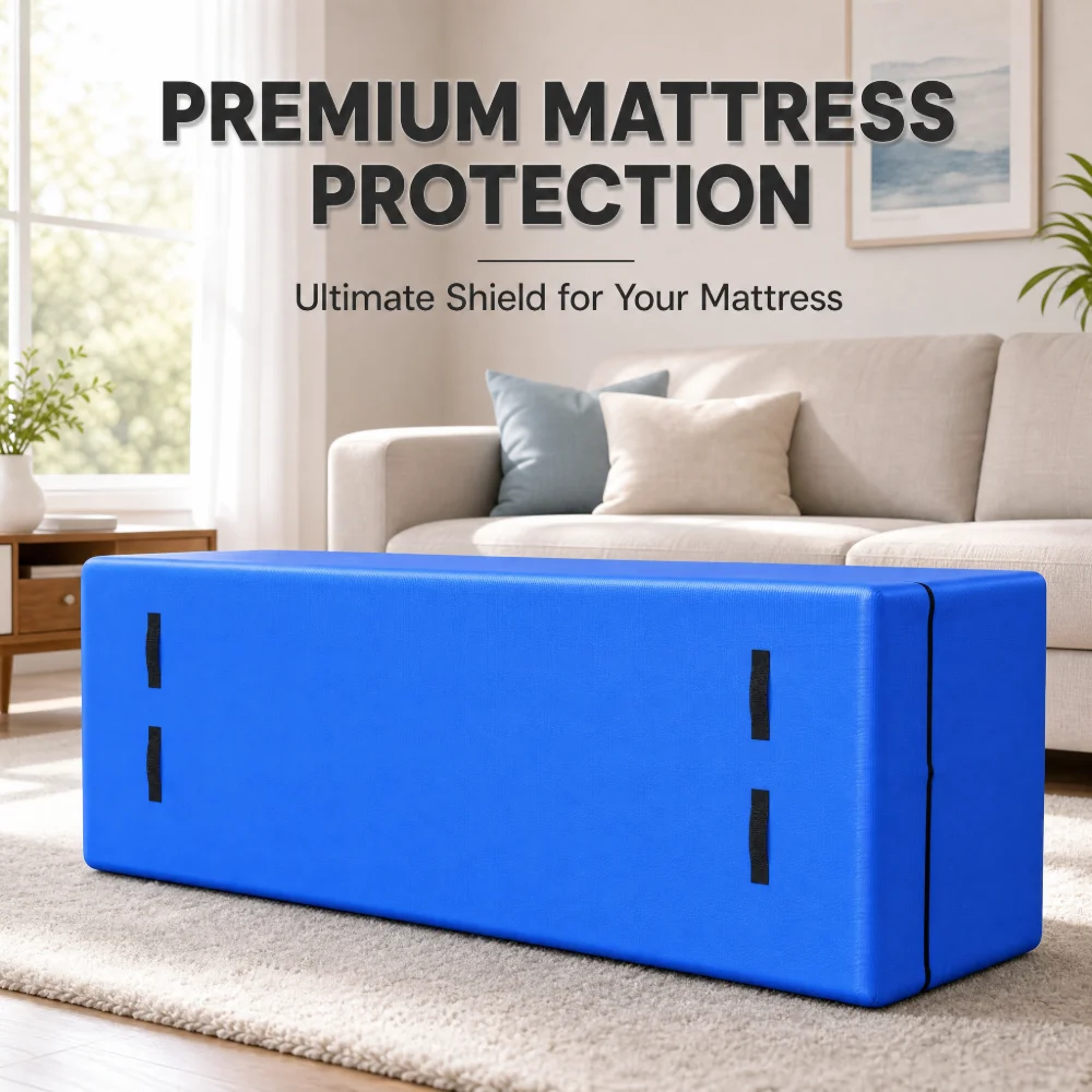 Versatile Mattress Protector Bag Heavy Duty Zipper Sturdy Handles Waterproof for Moving Storage Packing