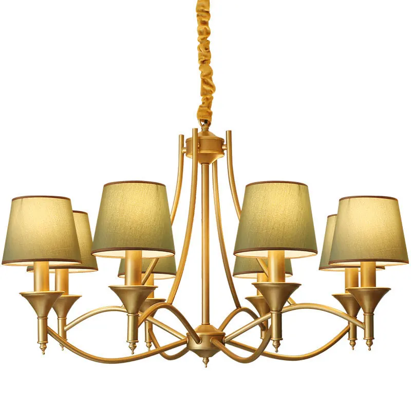 American Retro Metal Chandelier Living Room Vintage Pendant Lights Designer Bedroom Pastoral Country European Light Luxury Lamps