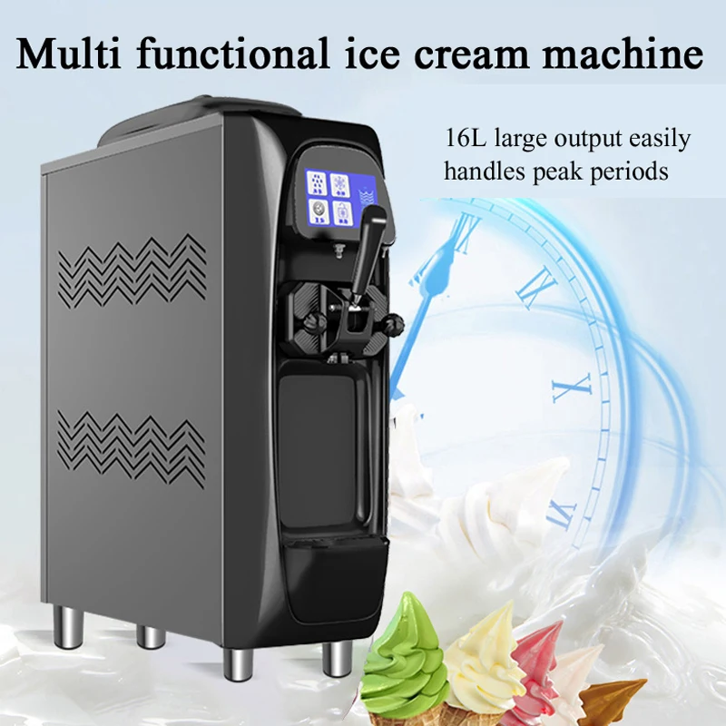 

Desktop Large Touch Screen Sundae Soft Ice Cream Machine Single Head Cone Ice Cream Maker High Yield Yogurt Making Machine