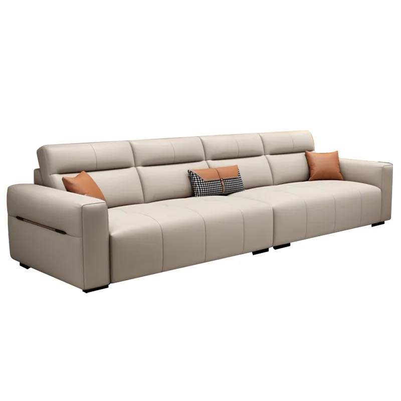 

Simple and modern straight row sofa living room small apartment