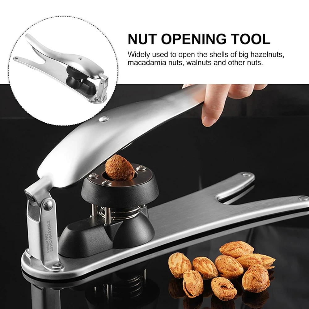 Stainless Steel Nut Cracker Chestnut Clip Chestnut Opening Tool Manual Chestnut Opener Metal Walnut Nut Plier Home Kitchen Tools