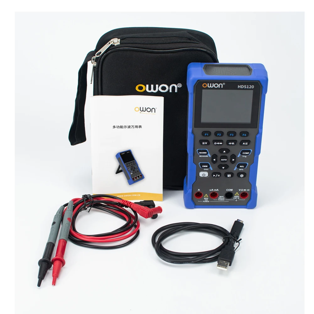 OWON HDS120 Oscilloscope Multimeter,4 1/2 Digit True RMS Multimeter,1MHz Digital Oscilloscope,AC DC Voltmeter Current Measure