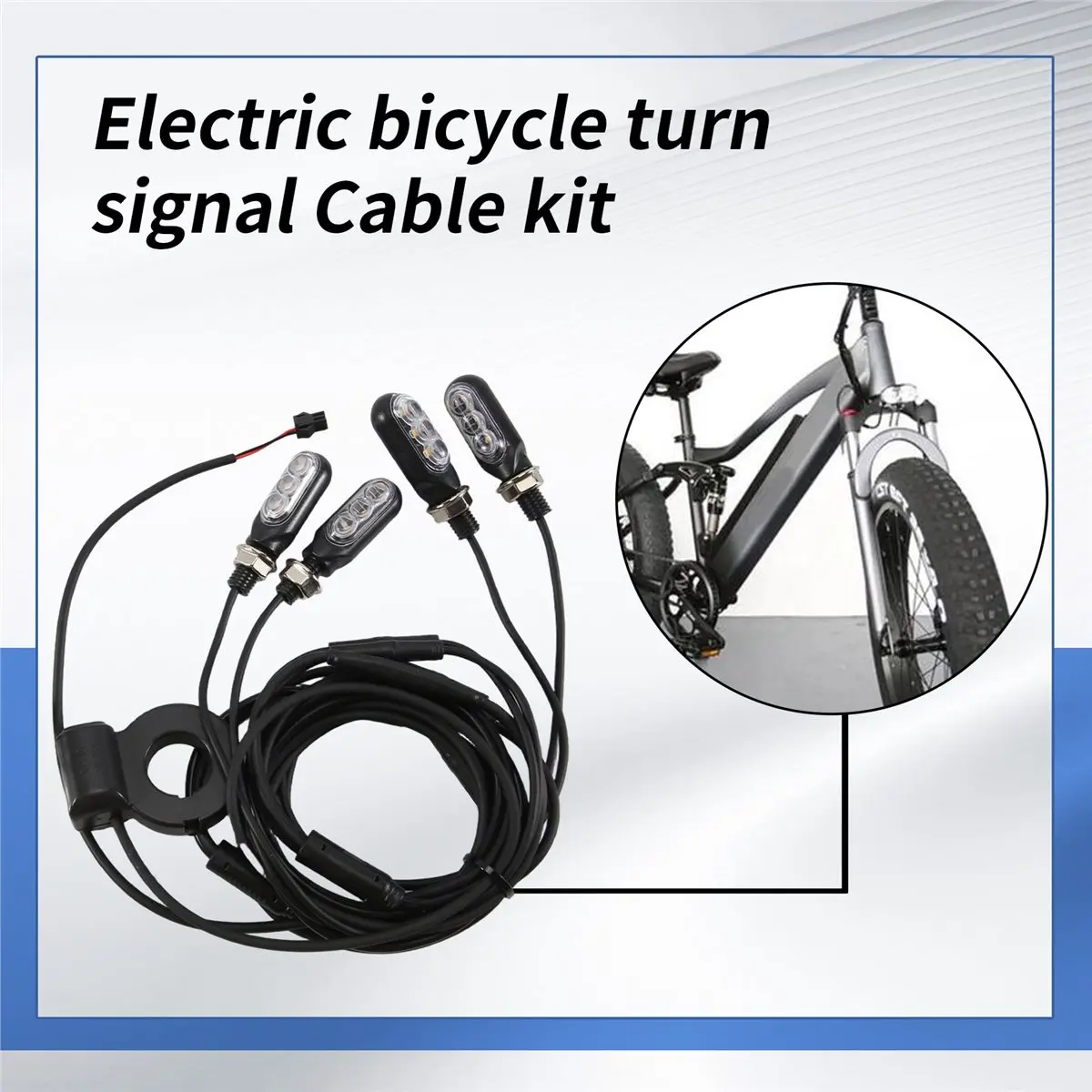 

AB31 Electric Bicycle Ebike Turn Signal V04 12V Waterproof Cable LED Flashing V04-12V