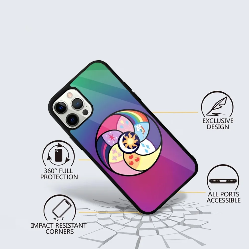 Cartoon M-My L-Little P-PonyS Phone Case For iPhone 15,14,13,12,11,Plus,Pro,Max Mini Magsafe Magnetic Wireless Charging