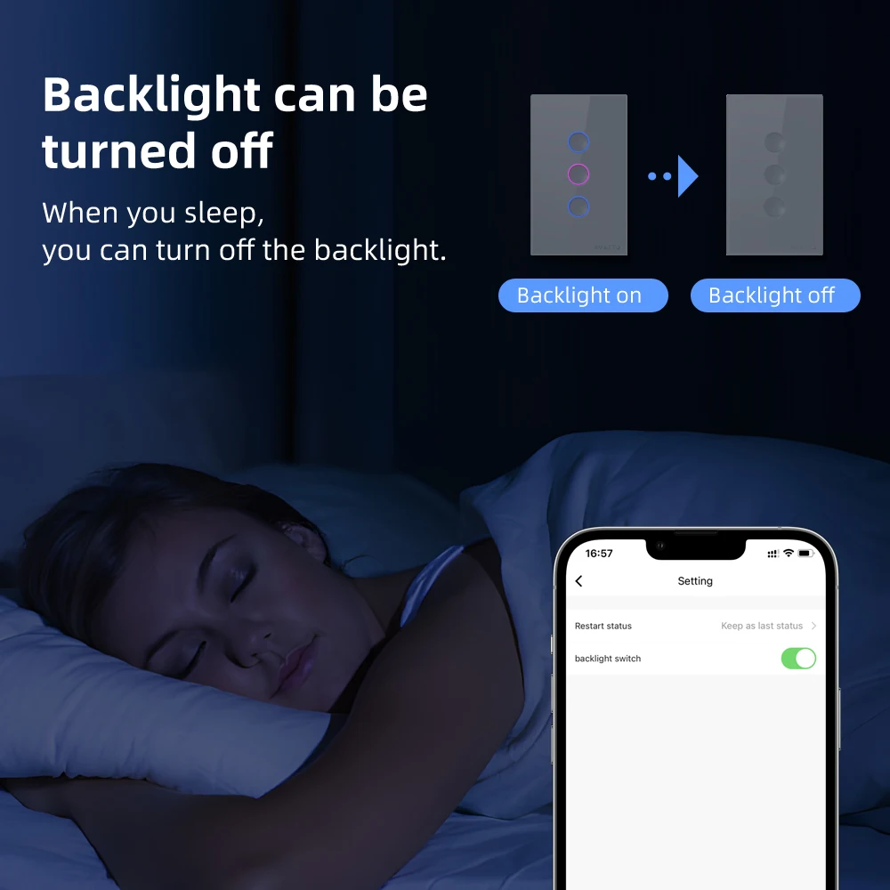AVATTO-Joli mural Tuya WiFi Zigbee, panneau tactile 2.5D, interrupteur d\'éclairage domestique intelligent, US 1, 2/3, 4 gangs, fonctionne pour