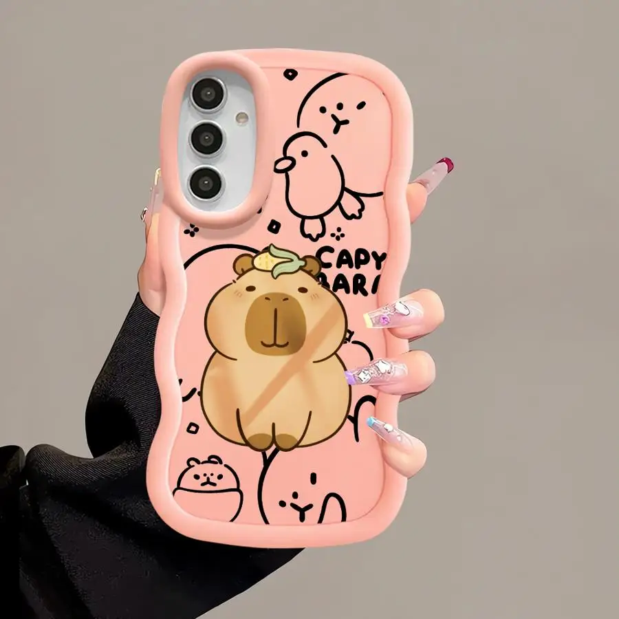 Capybara Leuke Cartoon Telefoon case voor Samsung Galaxy A20 A50 A03 A02s A03 A30 Core A04 e A05 A05s A06 A21s A51 A11 4G case