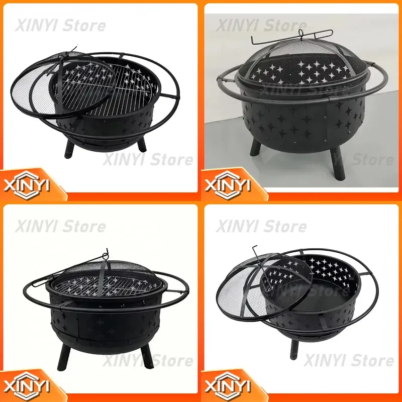 for Iron Charcoal BBQ Grill for Outdoor Garden Barbecue Stove Carbon Grill Fire Pit Camping Picnic Grill Campfire