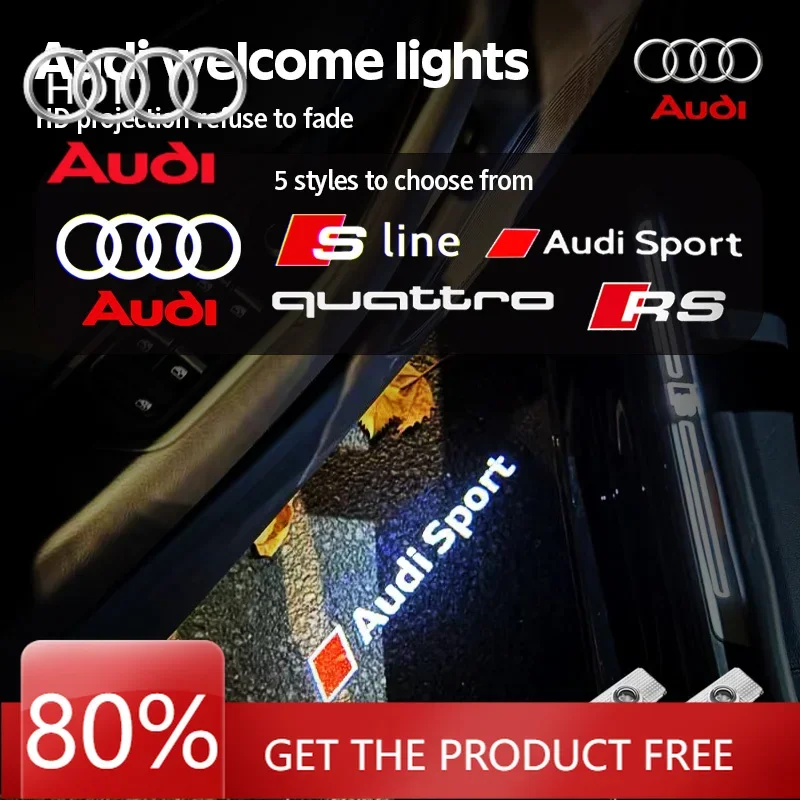 

Горячая новинка 2026: Светодиодный проектор-подсветка для дверей автомобиля (HD) для Audi A3 A4 B8 8P 8V A6 C7 A5 Q5 B7 B6 B9 S-Line QUTTR