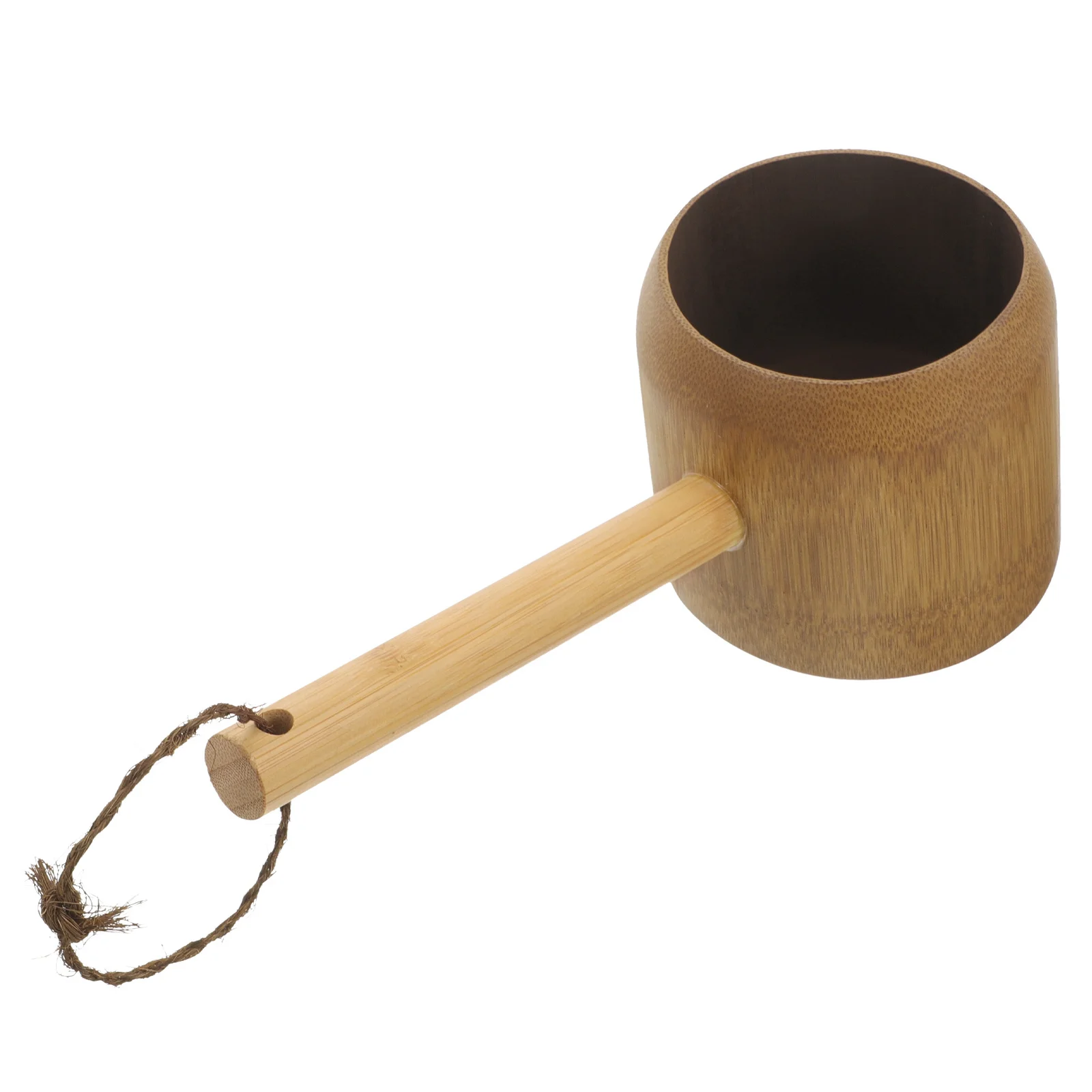 

Water Ladle Bamboo Bath Scoop Shower Bucket Short Handle Ergonomic Comfortable Grip Bath Rinse Cup Shower Water Scoop