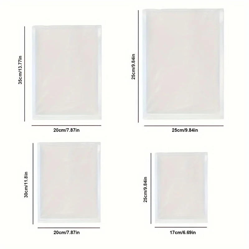 50 قطعة/الوحدة أكياس مكنسة للأغذية ، أكياس السدادة فراغ ، أكياس التعبئة والتغليف فراغ لآلة سد الفراغ ، أكياس تخزين السدادة فراغ