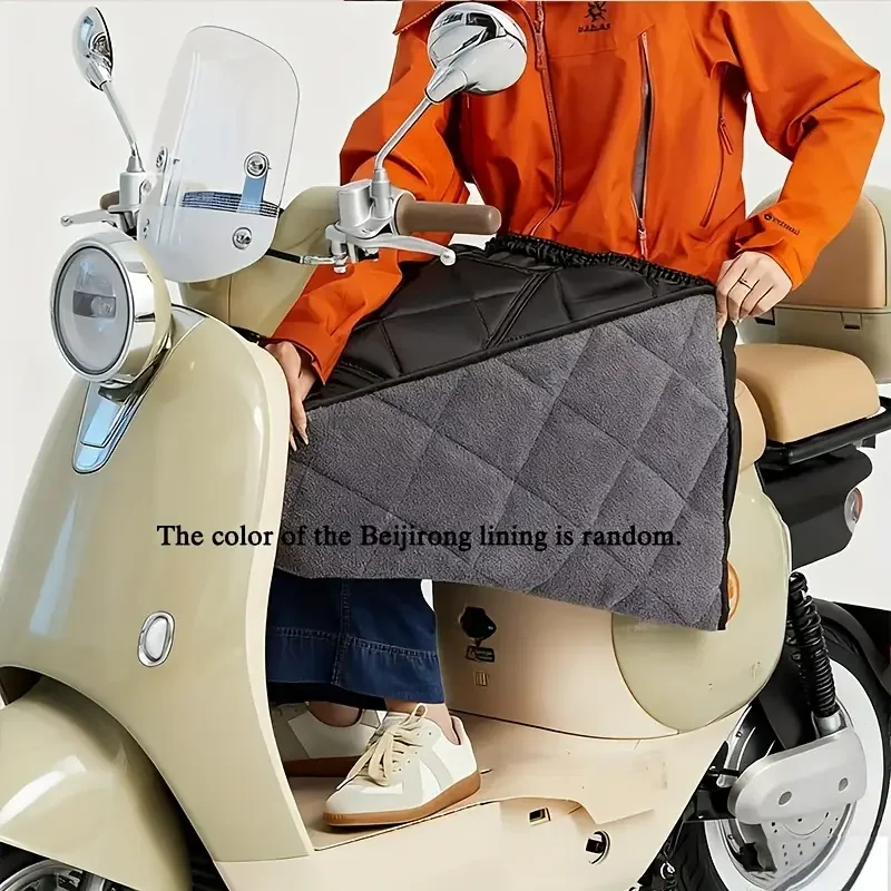 1 قطعة دراجة نارية الساق الزجاج الأمامي الملابس المخملية يندبروف غطاء الزجاج الأمامي الدافئ جيب كبير الشتاء غطاء مقاوم للبرد