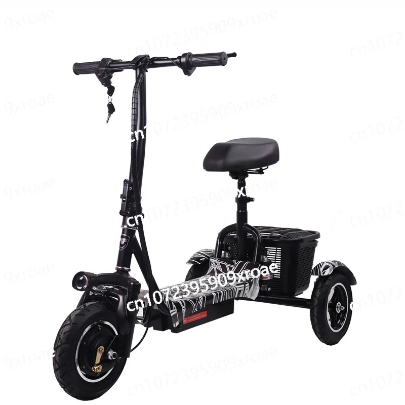 

Foldable Handlebar For Family Adult Senior With Rear Basket 36V Mobility Electric Scooter Lightweight Small Electric Tricycle