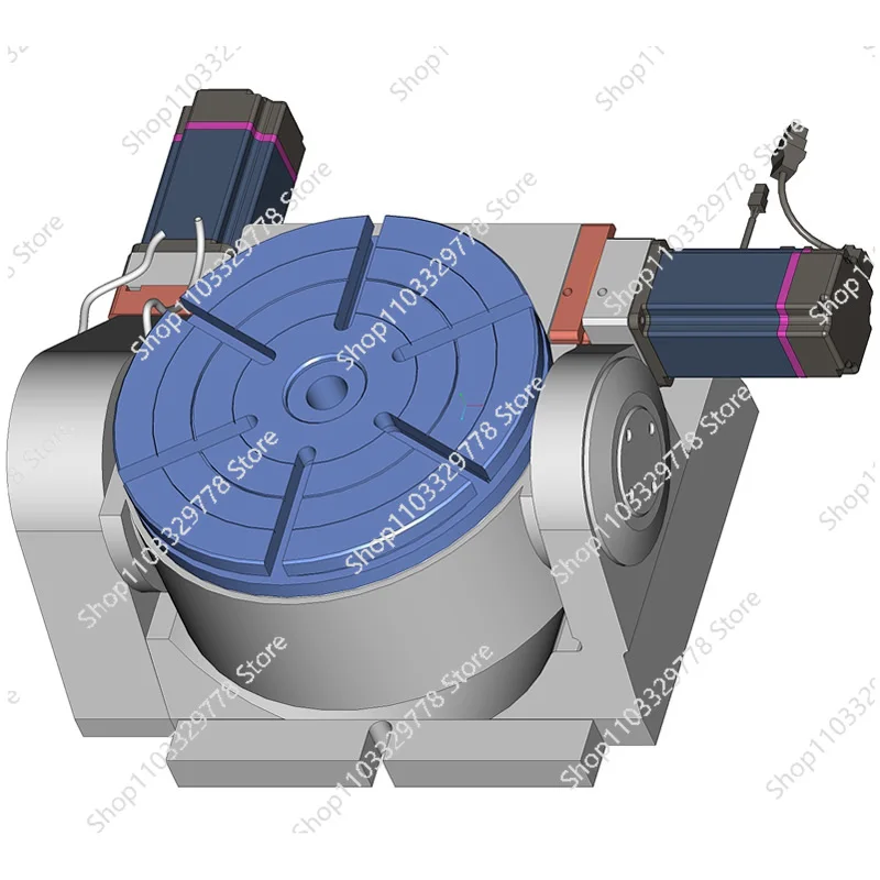 Two-axis tiltable CNC indexing plate Electric rotary table Laser Welding displacement rotary table