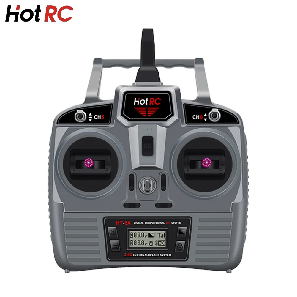 Hotrc quente rc HT-6A ht6a 4.5-9v 2.4ghz 6ch pwm fhss transmissor de controle remoto F-06A f06a receptor para aeronave rc carro navio tanque