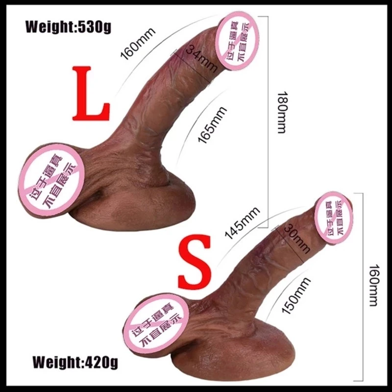 Realistic Huge Testis Dildos For Women G Spot Stimulation Fake Big Dick Suction Cup Big Testicles Penis Lesbian Sex Toys Tool