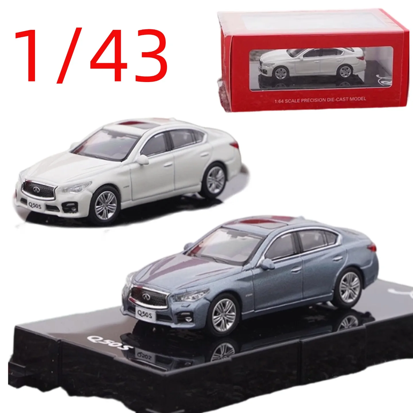 

Diecast 1/43 Scale Infiniti Q50S Car Model Alloy Infiniti Q50S Play Vehicles Model Gift for Boys Collection Original box