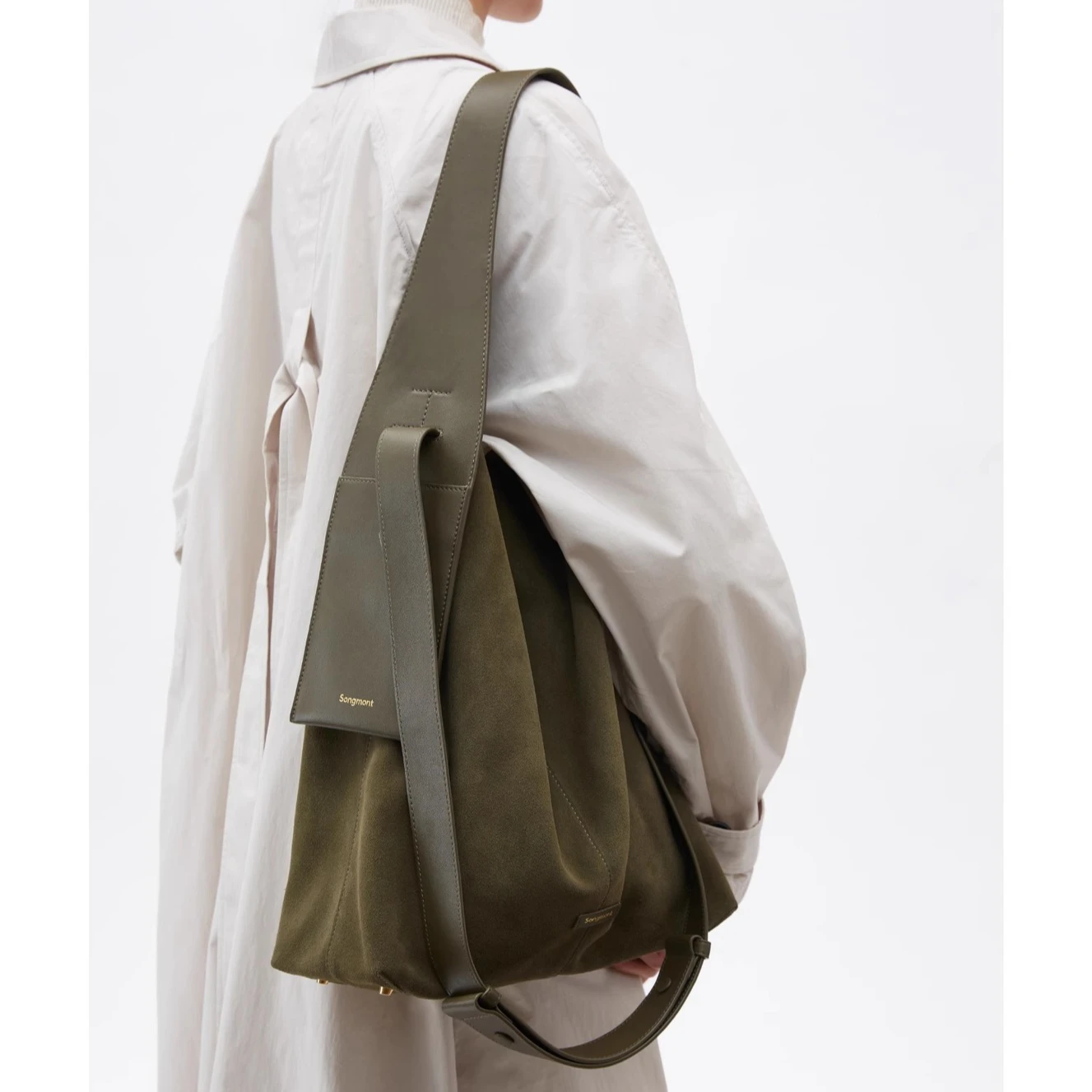 Songmont bag, suede ear hook tote underarm single-shoulder handbag, crossbody bag