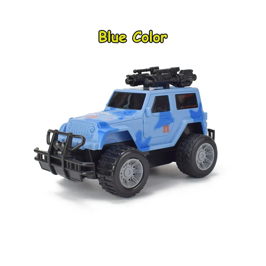 Inertial Diecast Model Simulation Jeeps Off-road Vehicle Pull Back Car Toys for Children Light Flashing Music Pull Back Car Toy