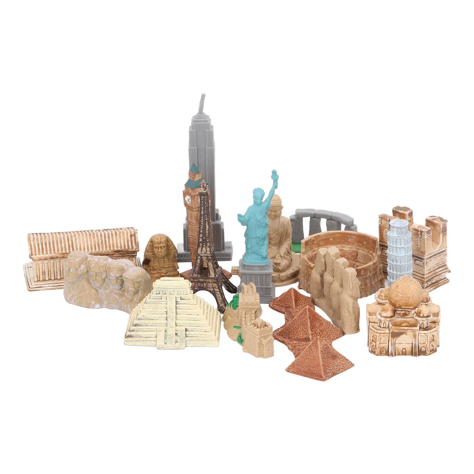 Kit de modèles miniatures de bâtiments de prairie éma enne, jouets de bâtiments miniatures, miniindicateurs de la ville du monde entier, 17 pièces