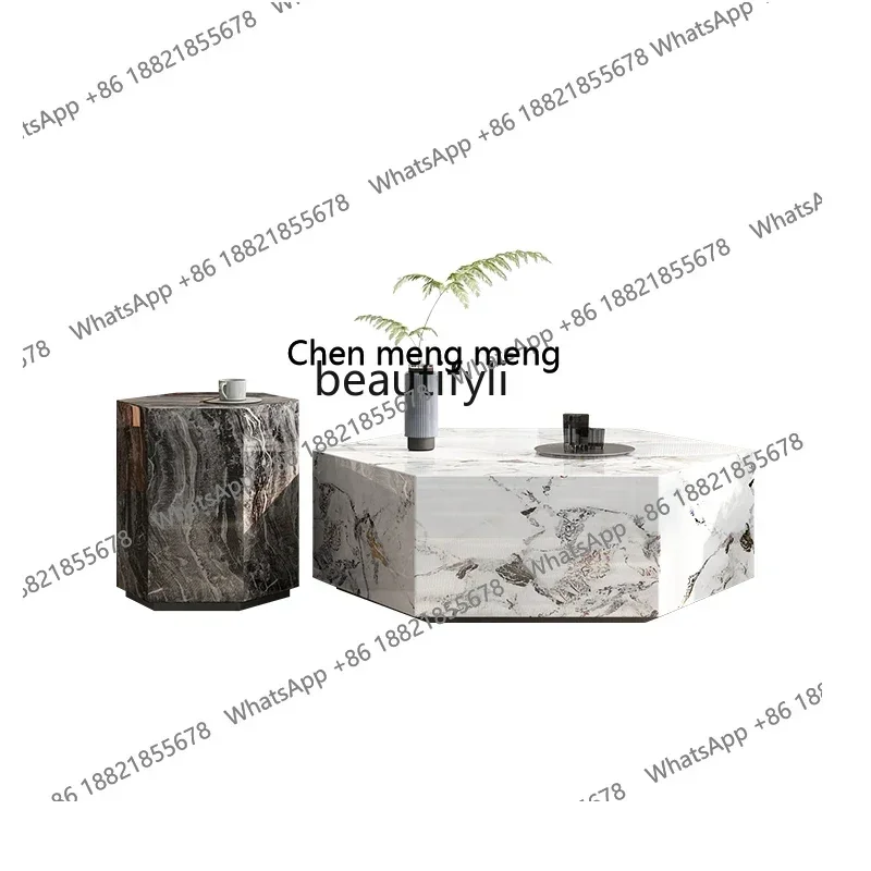 

X C Designer Coffee Table Combination Living Room Simple Minimalist Modern Stone Plate Marble High-Grade Italian Style