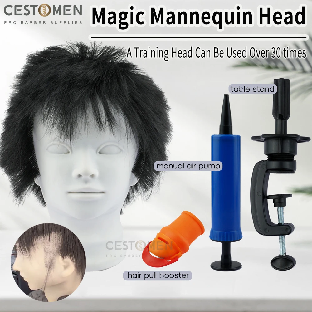 

Real Hair Regeneration Mannequin Head Barber Haircut Practice Manikin With Stand Hairdresser Training Doll Head For Styling