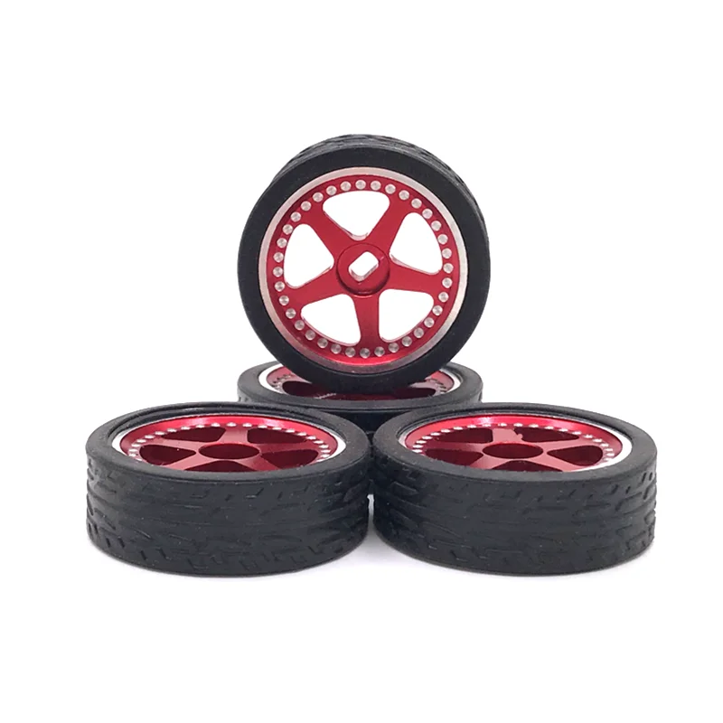 

Metal Upgrade 11mm Width 27mm Outer Diameter Racing Wheel Tires For WLtoys Mosquito Car KYOSHO 1/28 RC Car Spare Parts