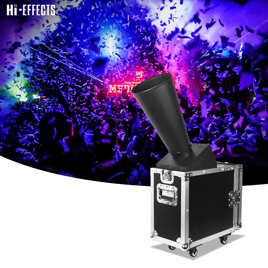 

DMX Control Co2 Jet Confetti Machine Stage Effect Rainbow Paper Remote Confetti Blaster Shooter Launcher for Wedding Party