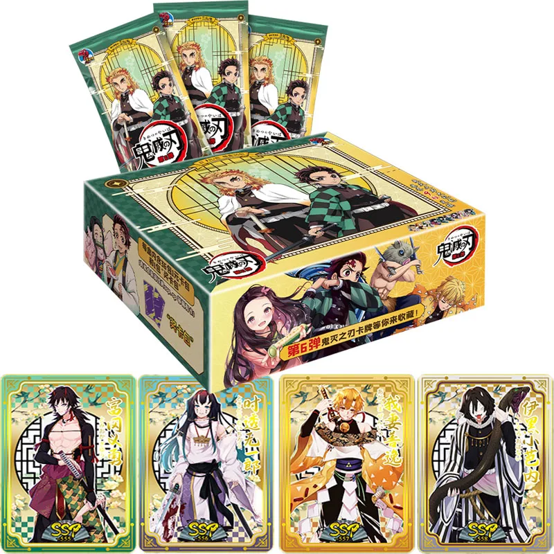 

New Original Demon Slayer Card Box Series Anime Character Limited Flash SSP Card Collection TCG Playing Game Board Toy Kids Gift