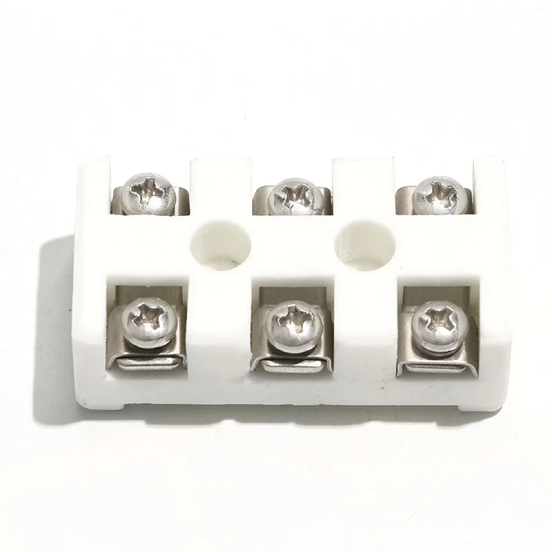 1 Buah 3 Posisi 380V Terminal Suhu Tinggi Baja Tahan Karat Terbuka Terminal Kepala Keramik Porselen Frekuensi Tinggi 800 Derajat