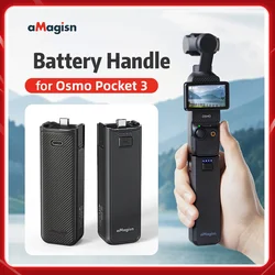 aMagisn 4500mAh Battery Handle for DJI Osmo Pocket 3 Camera Charger Handheld Power Bank Charging Secure Type-C Interface