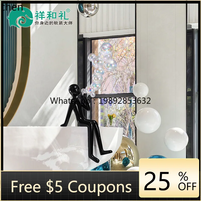 

abstract figure ornament floor-to-ceiling living room entrance decoration high-end sculpture artwork