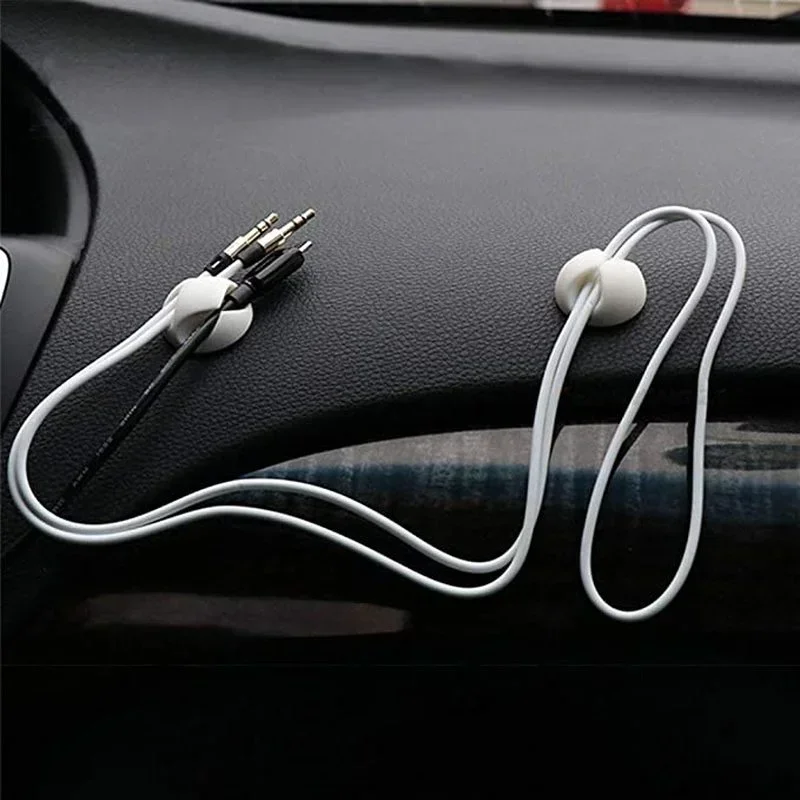 Silicone Cable Clips USB Wire Desktop Management Compatible Clips Cell Phone Charger Cable Cord Organizer Holder for Home Car