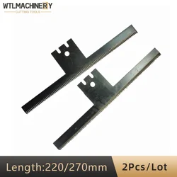 2Pcs Horizontal Sealing Machine Tooth Cutting Blade T Shape L:220/270mm For Vertical Packing Machine